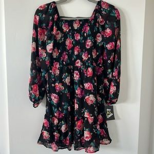 Girls Long Sleeve Smocked Bodice Dress | Art Class | 10/12